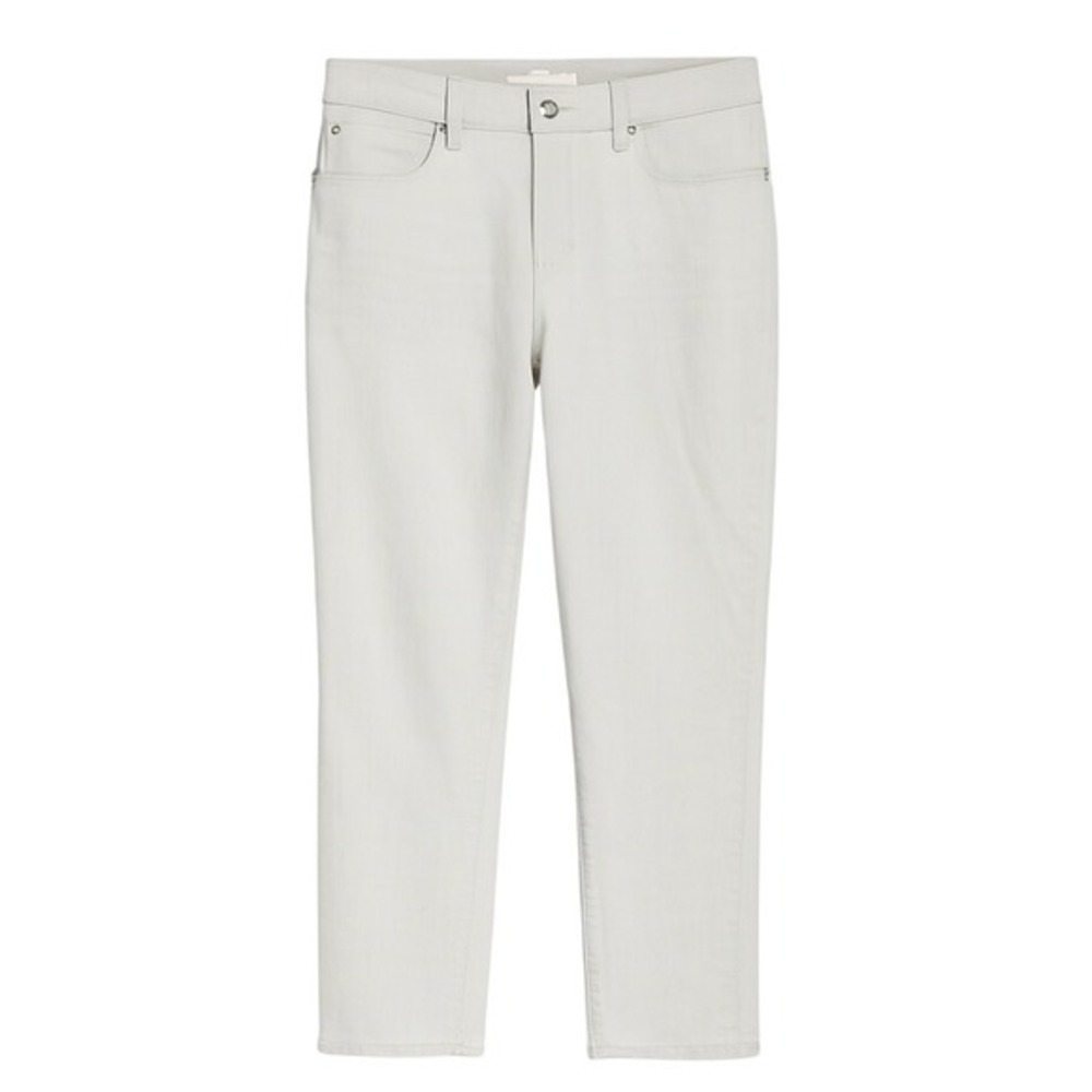 Eileen Fisher Organic‎ Cotton Light Gray Cropped Jeans Size 8